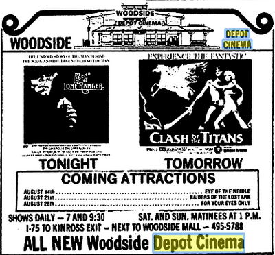 aug 1981 ad Depot Cinema (Woodside Depot Cinema, Kinross Depot Cinema), Kinross